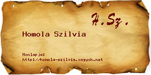Homola Szilvia névjegykártya